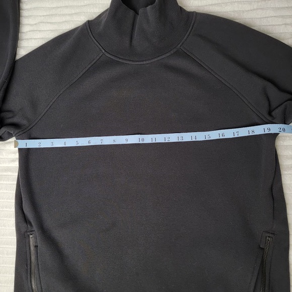 Athleta Cozy Karma Funnel Neck Sweatshirt Black Women’s SM Soft Fleece Lined - Picture 4 of 10